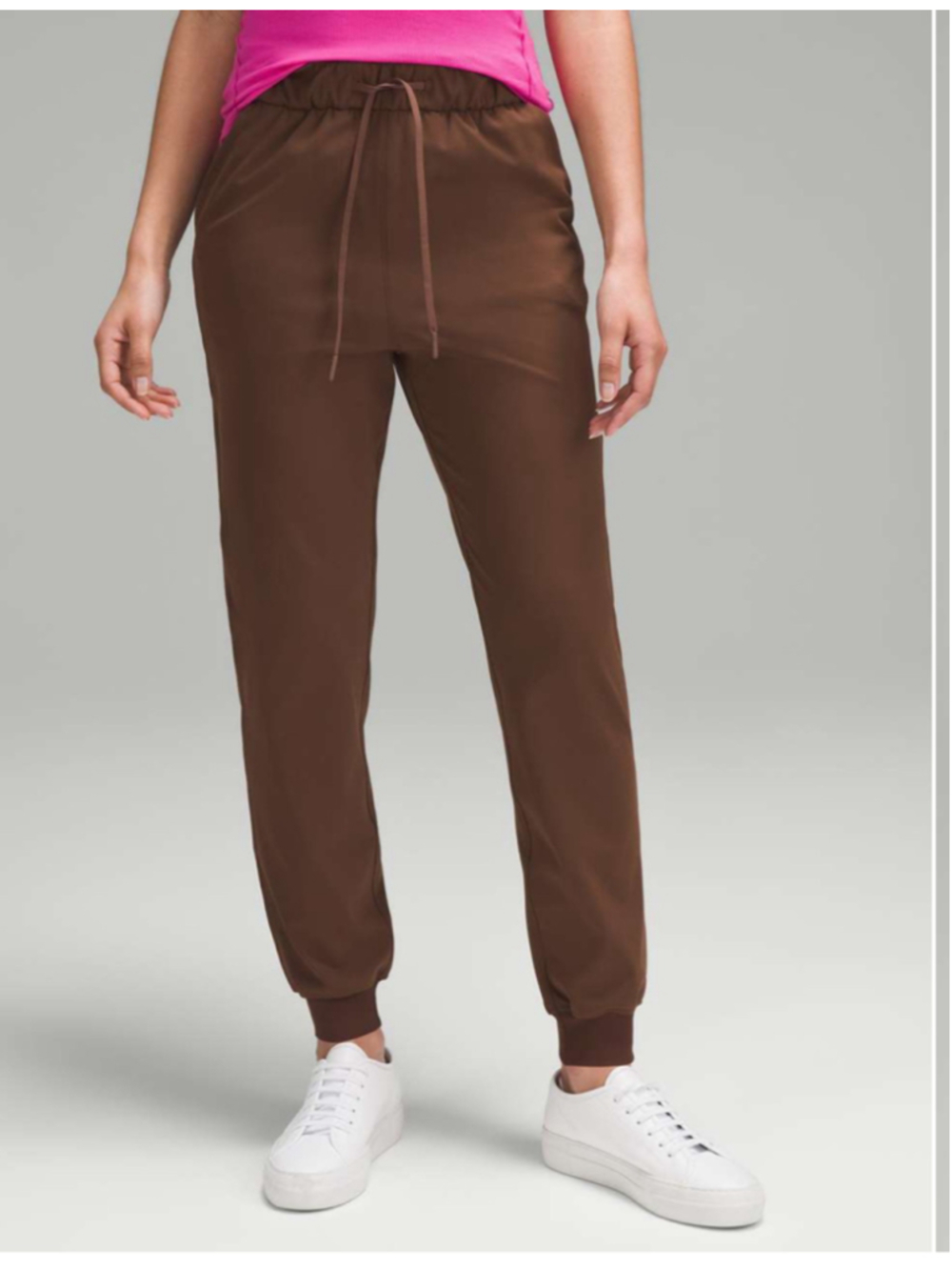 Lululemon Stretch High Rise Jogger Full Length Java Brown Size 6